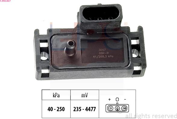 EPS 1.993.057 - Sensore pressione aria, Aggiustaggio altimetrico www.autoricambi360.it