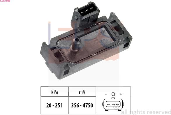 EPS 1.993.006 - Sensore pressione aria, Aggiustaggio altimetrico www.autoricambi360.it