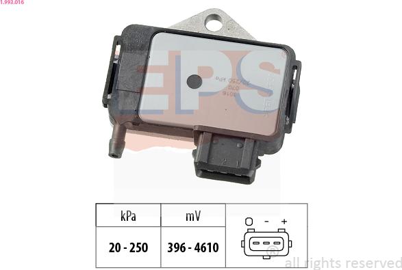EPS 1.993.016 - Sensore pressione aria, Aggiustaggio altimetrico www.autoricambi360.it