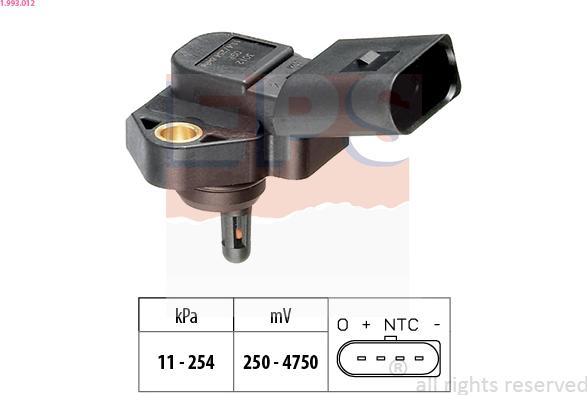 EPS 1.993.012 - Sensore pressione aria, Aggiustaggio altimetrico www.autoricambi360.it