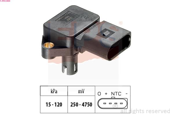 EPS 1.993.084 - Sensore pressione aria, Aggiustaggio altimetrico www.autoricambi360.it
