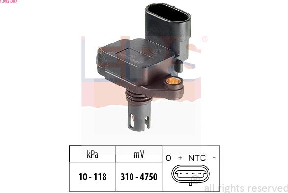 EPS 1.993.087 - Sensore pressione aria, Aggiustaggio altimetrico www.autoricambi360.it