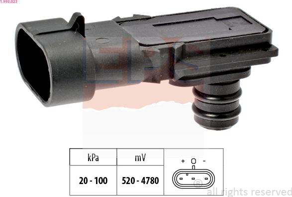 EPS 1.993.023 - Sensore pressione aria, Aggiustaggio altimetrico www.autoricambi360.it