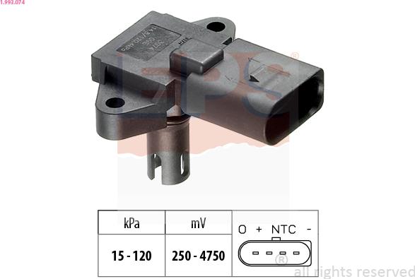 EPS 1.993.074 - Sensore pressione aria, Aggiustaggio altimetrico www.autoricambi360.it