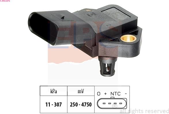 EPS 1.993.075 - Sensore pressione aria, Aggiustaggio altimetrico www.autoricambi360.it