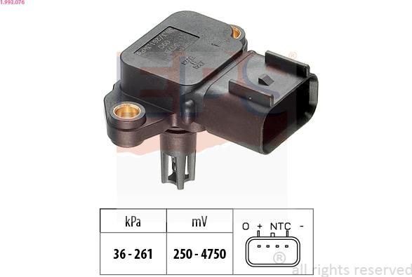 EPS 1.993.076 - Sensore pressione aria, Aggiustaggio altimetrico www.autoricambi360.it