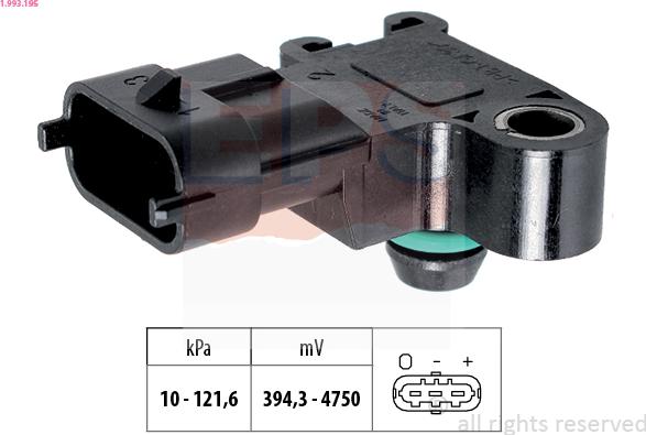 EPS 1.993.195 - Sensore pressione aria, Aggiustaggio altimetrico www.autoricambi360.it