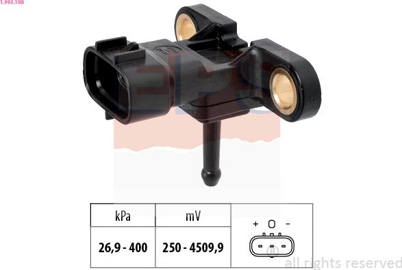 EPS 1.993.198 - Sensore pressione aria, Aggiustaggio altimetrico www.autoricambi360.it