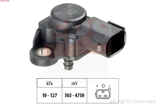 EPS 1.993.106 - Sensore pressione aria, Aggiustaggio altimetrico www.autoricambi360.it