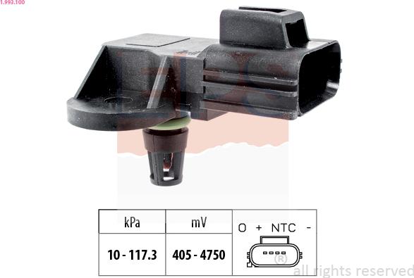 EPS 1.993.100 - Sensore pressione aria, Aggiustaggio altimetrico www.autoricambi360.it