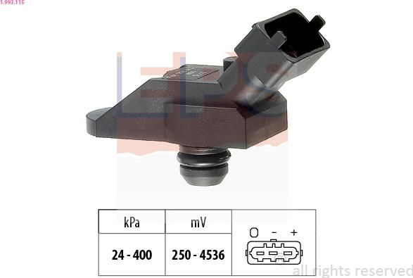 EPS 1.993.115 - Sensore pressione aria, Aggiustaggio altimetrico www.autoricambi360.it