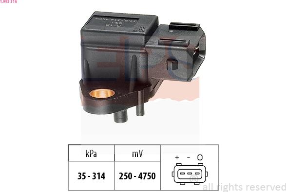 EPS 1.993.116 - Sensore pressione aria, Aggiustaggio altimetrico www.autoricambi360.it