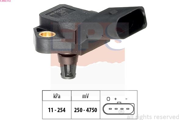EPS 1.993.112 - Sensore pressione aria, Aggiustaggio altimetrico www.autoricambi360.it