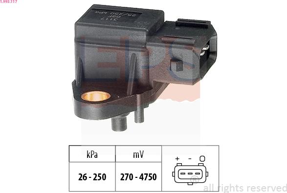 EPS 1.993.117 - Sensore pressione aria, Aggiustaggio altimetrico www.autoricambi360.it