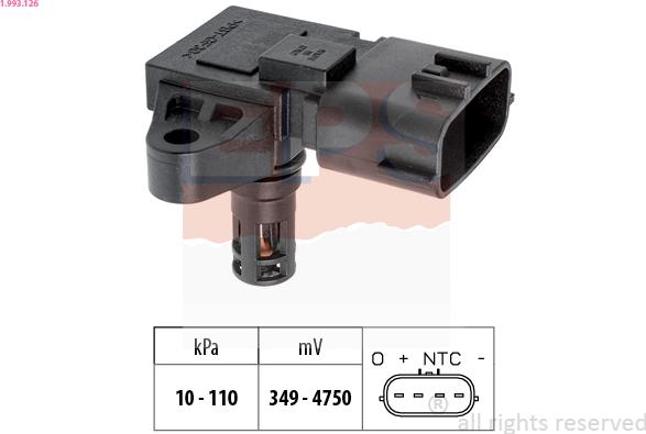 EPS 1.993.126 - Sensore pressione aria, Aggiustaggio altimetrico www.autoricambi360.it
