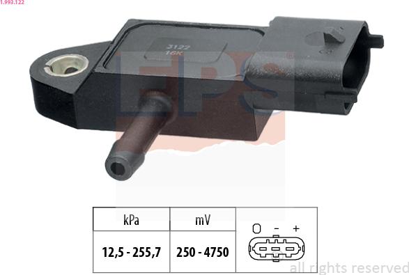 EPS 1.993.122 - Sensore pressione aria, Aggiustaggio altimetrico www.autoricambi360.it