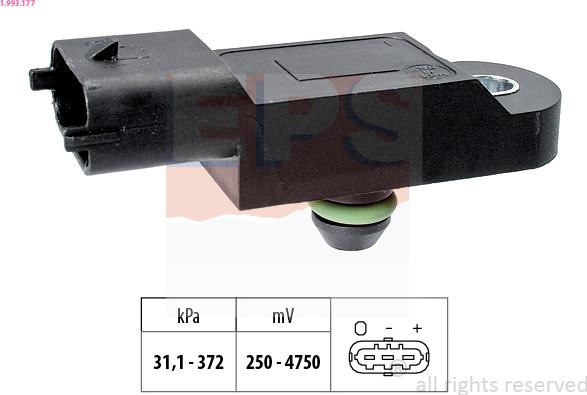 EPS 1.993.177 - Sensore pressione aria, Aggiustaggio altimetrico www.autoricambi360.it