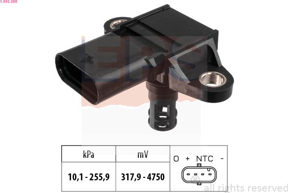 EPS 1.993.399 - Sensore pressione aria, Aggiustaggio altimetrico www.autoricambi360.it