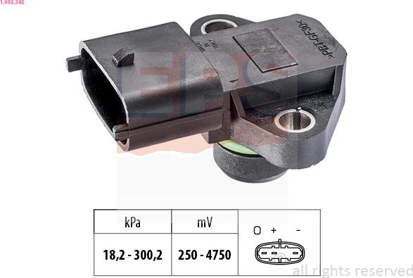 EPS 1.993.345 - Sensore pressione aria, Aggiustaggio altimetrico www.autoricambi360.it