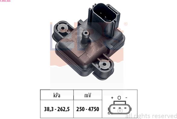 EPS 1.993.355 - Sensore pressione aria, Aggiustaggio altimetrico www.autoricambi360.it