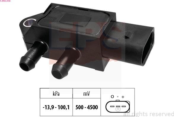 EPS 1.993.318 - Sensore pressione aria, Aggiustaggio altimetrico www.autoricambi360.it