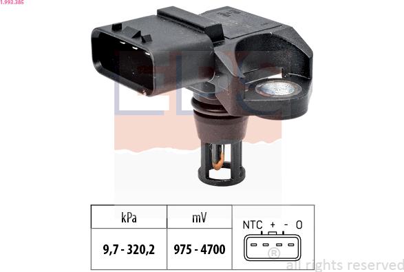 EPS 1.993.385 - Sensore pressione aria, Aggiustaggio altimetrico www.autoricambi360.it