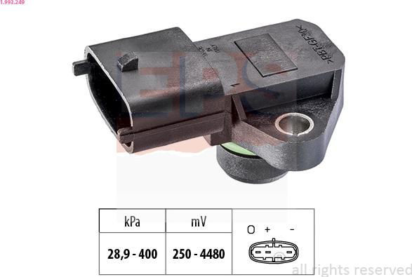 EPS 1.993.249 - Sensore pressione aria, Aggiustaggio altimetrico www.autoricambi360.it