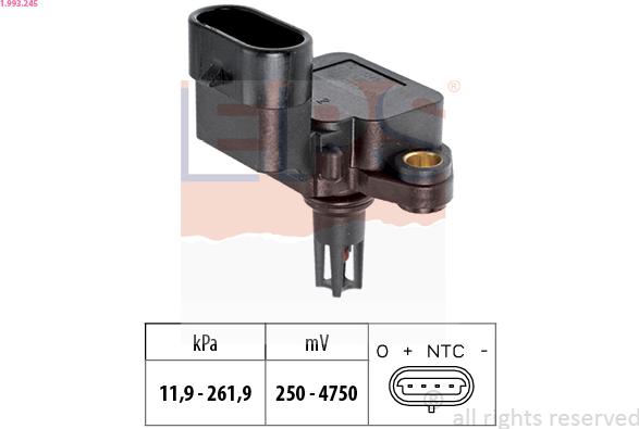 EPS 1.993.245 - Sensore pressione aria, Aggiustaggio altimetrico www.autoricambi360.it