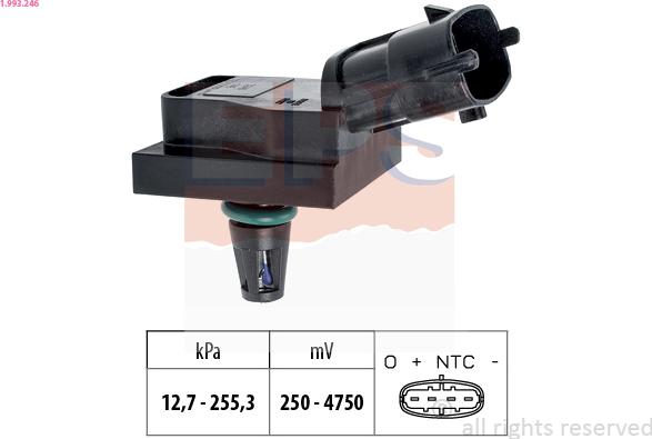 EPS 1.993.246 - Sensore pressione aria, Aggiustaggio altimetrico www.autoricambi360.it