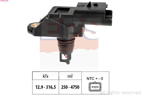 EPS 1.993.261 - Sensore pressione aria, Aggiustaggio altimetrico www.autoricambi360.it