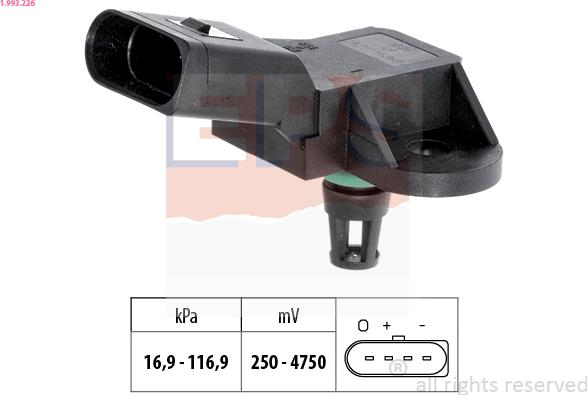 EPS 1.993.226 - Sensore pressione aria, Aggiustaggio altimetrico www.autoricambi360.it