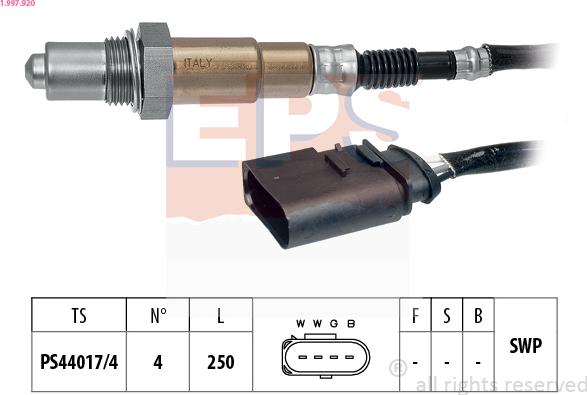 EPS 1.997.920 - Sonda lambda www.autoricambi360.it