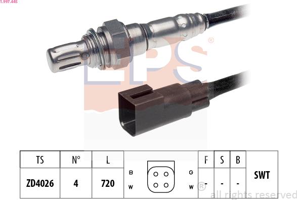 EPS 1.997.445 - Sonda lambda www.autoricambi360.it