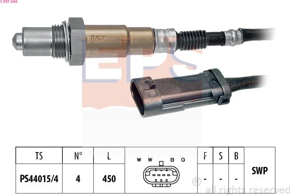 EPS 1.997.594 - Sonda lambda www.autoricambi360.it