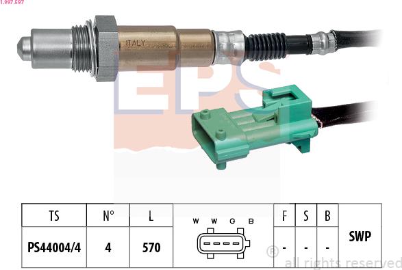 EPS 1.997.597 - Sonda lambda www.autoricambi360.it