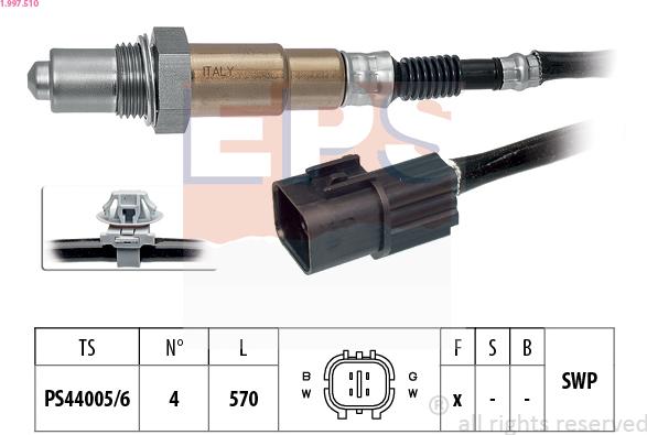 EPS 1.997.510 - Sonda lambda www.autoricambi360.it