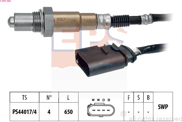 EPS 1.997.585 - Sonda lambda www.autoricambi360.it