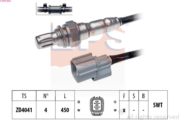 EPS 1.997.654 - Sonda lambda www.autoricambi360.it