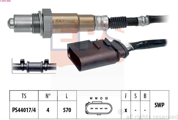 EPS 1.997.600 - Sonda lambda www.autoricambi360.it