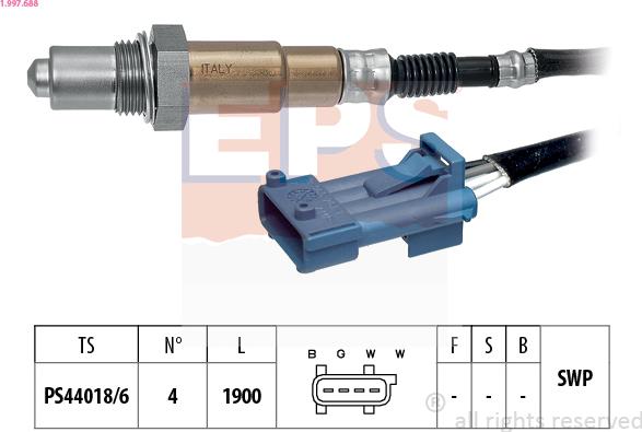 EPS 1.997.688 - Sonda lambda www.autoricambi360.it