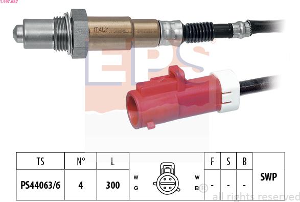 EPS 1.997.687 - Sonda lambda www.autoricambi360.it
