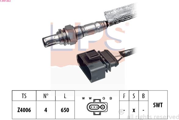 EPS 1.997.052 - Sonda lambda www.autoricambi360.it