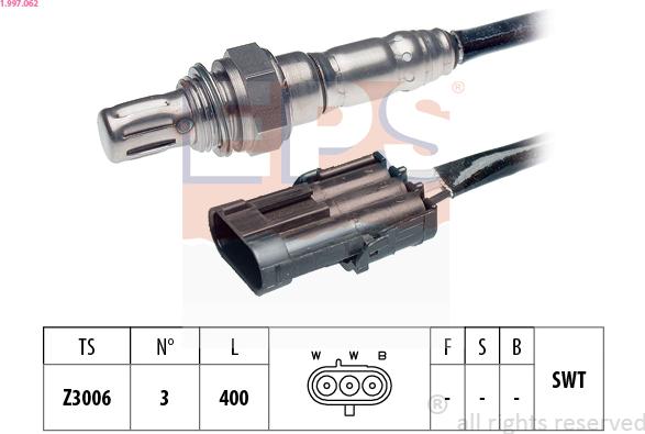 EPS 1.997.062 - Sonda lambda www.autoricambi360.it