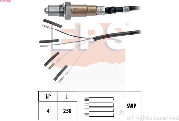 EPS 1.997.008 - Sonda lambda www.autoricambi360.it
