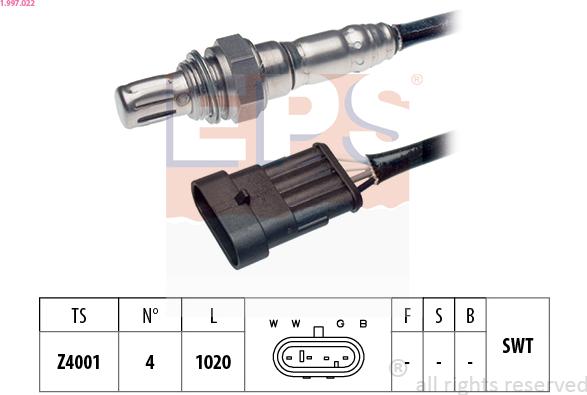 EPS 1.997.022 - Sonda lambda www.autoricambi360.it