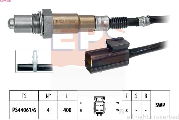 EPS 1.997.198 - Sonda lambda www.autoricambi360.it