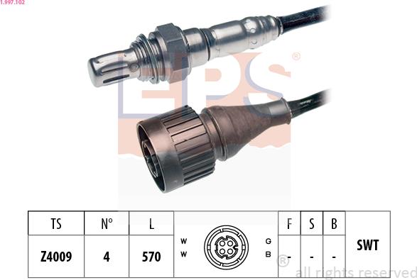 EPS 1.997.102 - Sonda lambda www.autoricambi360.it