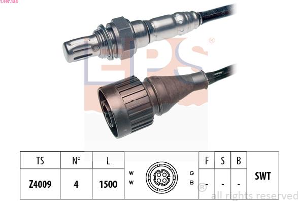 EPS 1.997.184 - Sonda lambda www.autoricambi360.it