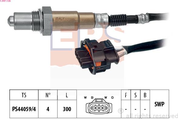 EPS 1.997.136 - Sonda lambda www.autoricambi360.it