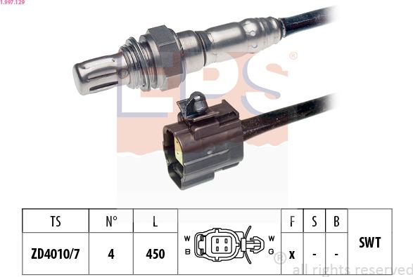 EPS 1.997.129 - Sonda lambda www.autoricambi360.it